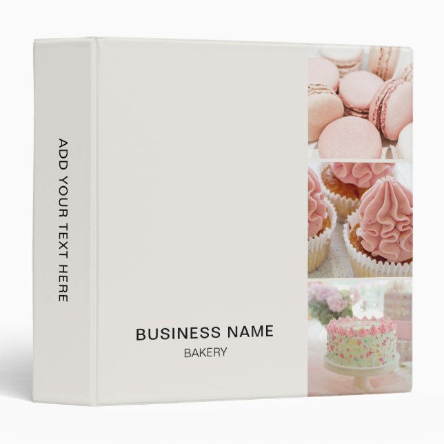 Classeur Livre de recettes de photos personnalisées de boul (Devant/Côté)