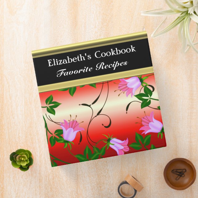 Classeur Livre de recettes de recettes d'orchidées roses bo (In Situ)