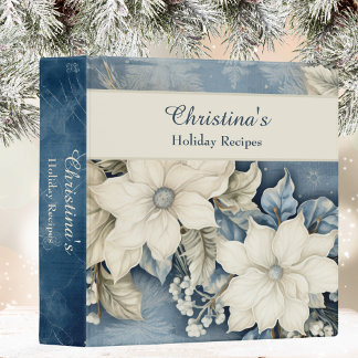 Classeur Livre de recettes de vacances Vintage Floral Poins