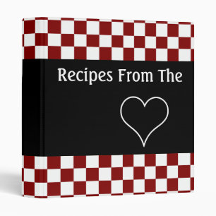 Classeur Livre de recettes en damier Recipes From The Heart