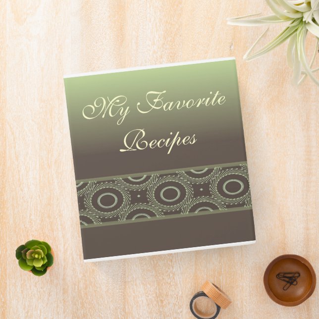 Classeur Livre de recettes Lime Circles (In Situ)