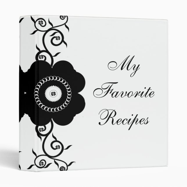Classeur Livre de recettes Onyx Bloom unique (Devant/Côté)