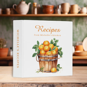Classeur Livre de recettes Oranges Seau en bois