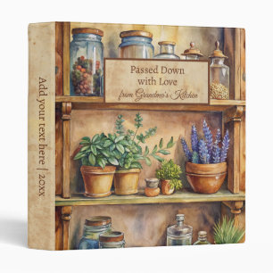 Classeur Livre de recettes patrimoniales d'herbes de cuisin