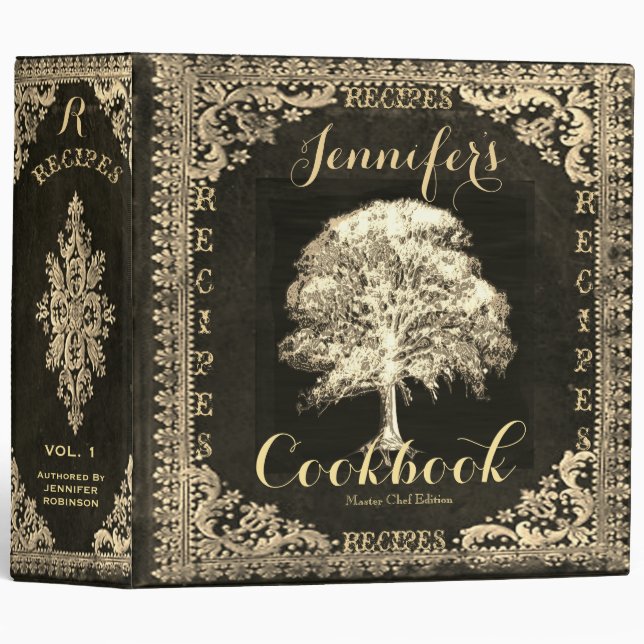 Classeur Livre de recettes personnalisé (Devant/Côté)