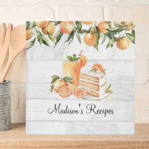 Classeur Livre de recettes personnalisé Orange Summer Fruit