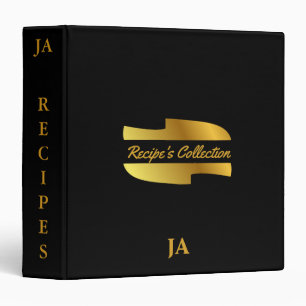 Classeur Livre de recettes personnalisé vintage Monogramme 