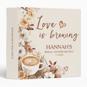 Classeur Livre de recettes pour la Baby Shower de mariage "