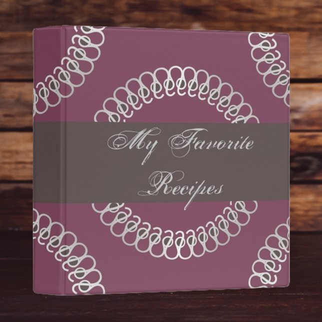 Classeur Livre de recettes Sangria Eyelets (Sangria Eyelets Recipe Book Binder)