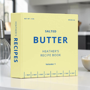 Classeur Livre de recettes sur le thème du beurre jaune