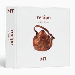 Classeur Livre de recettes vintage de la bouilloire Monogra