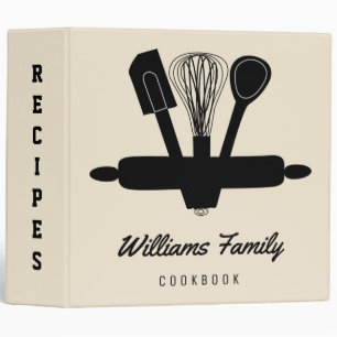 Classeur Livre de recettes vintage en reliure à 3 anneaux