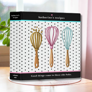 Classeur Livre de recettes Whisks Chic Moderne Points