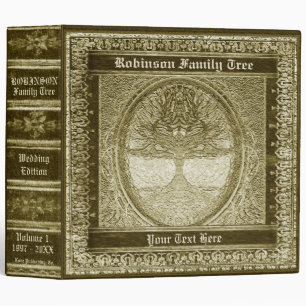 Classeur Livre de regard antique de l'arbre généalogique