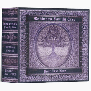 Classeur Livre de regard antique de l'arbre généalogique