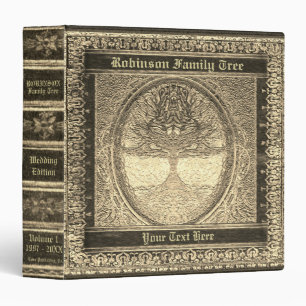 Classeur Livre de regard antique d'or de l'arbre