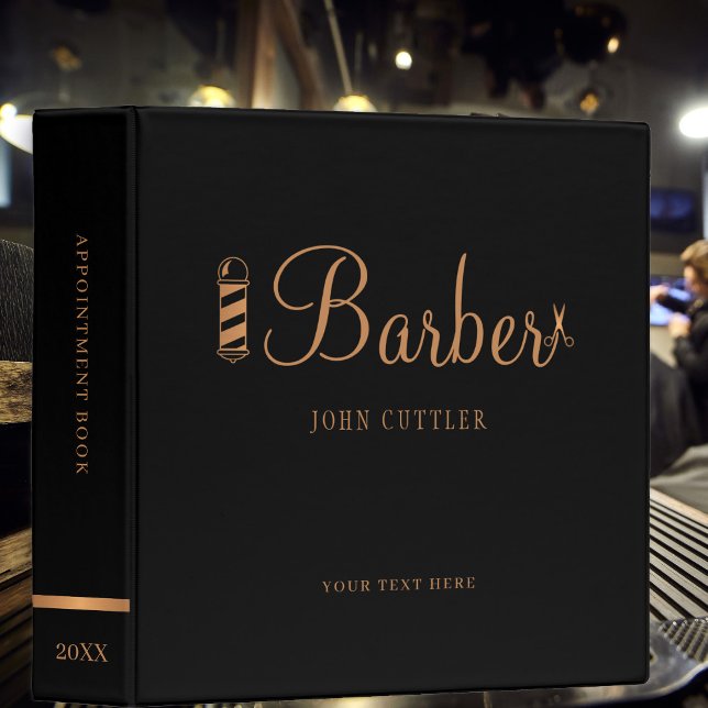 Classeur Livre de rendez-vous de salon de coiffure élégant  (Créateur téléchargé)