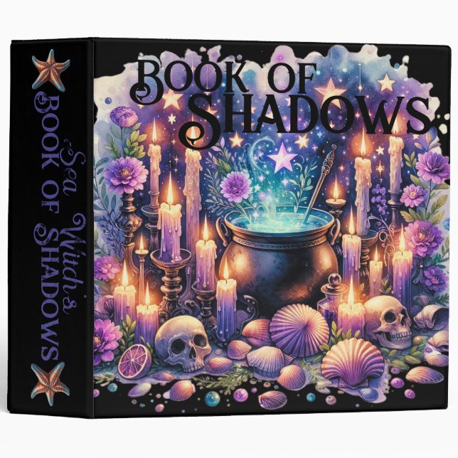 Classeur Livre de Shadows Sea Ocean Water Witch (Devant/Côté)