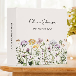 Classeur Livre de souvenirs de bébé pour jardin de fleurs s