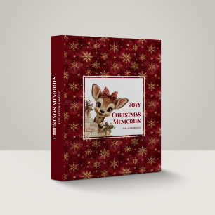 Classeur Livre de souvenirs de Noël de bébé renne joueur