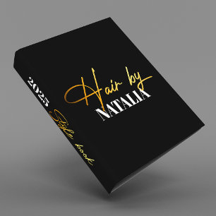 Classeur Livre de Style de Coiffure Moderne Black Gold
