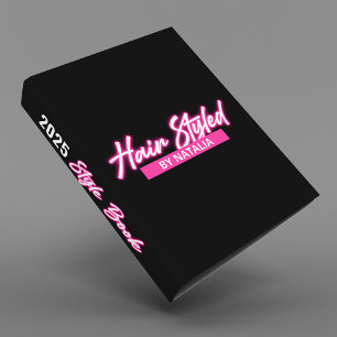 Classeur Livre de styles du salon de coiffure Black and Pin