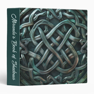 Classeur Livre des Ombres de Sorcière à Nœud Celtique Vert
