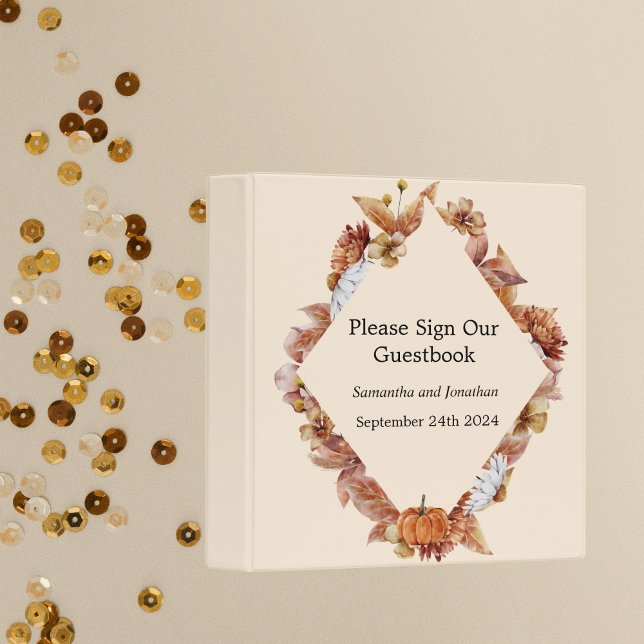 Classeur Livre d'hôtes Mariage de la BOHO d'automne moderne (Créateur téléchargé)