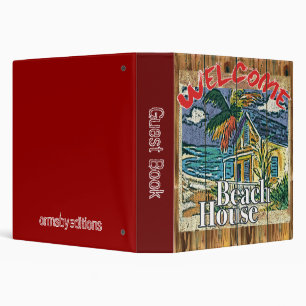 Classeur Livre d'invité - carnet de maison de plage