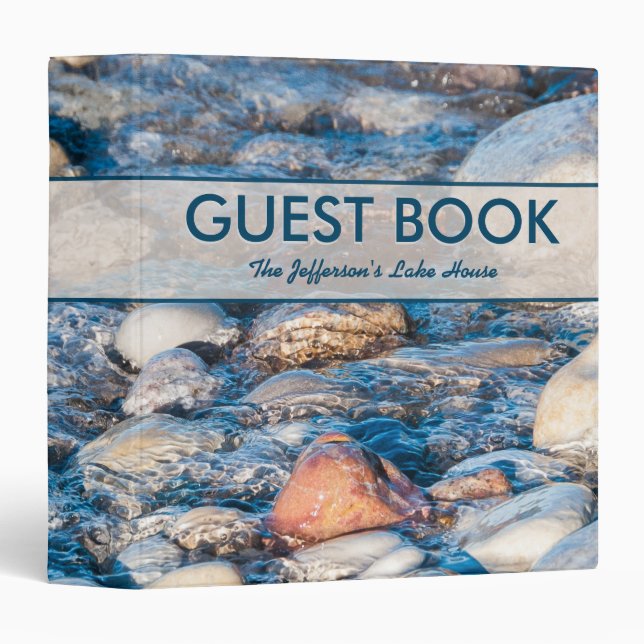 Classeur Livre d'invité Custom Lake House (Devant/Côté)