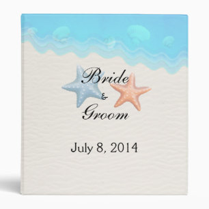 Classeur Livre d'invité de mariage de plage de coquillages