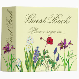 Classeur Livre d'invité floral