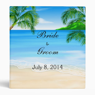 Classeur Livre d'invité tropical de mariage de plage