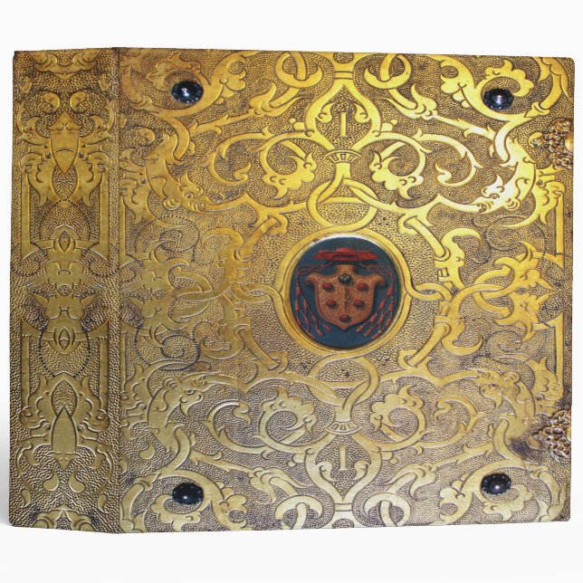 Classeur Livre d'or antique de remous de Falln (Devant/Côté)