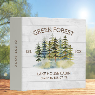 Classeur Livre d'or de cabine aquarelle Forêt Verte Brumeus