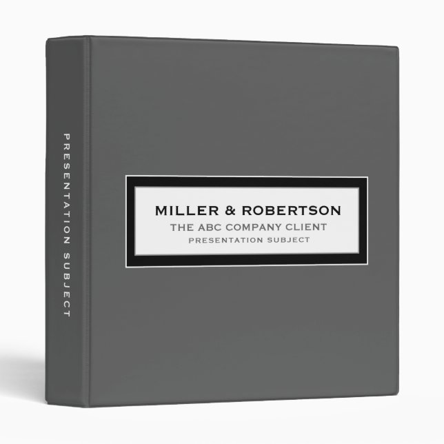 Classeur Livre du portefeuille Présentation (Devant/Côté)