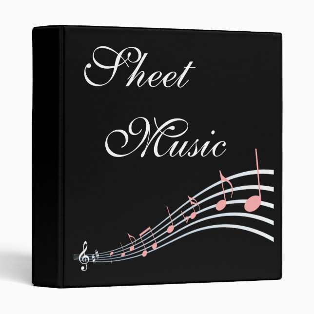 Classeur Livre fait sur commande de chanson de musique de (Devant/Côté)