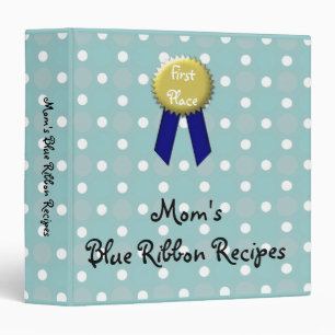 Classeur Livre fait sur commande de recette, le ruban bleu