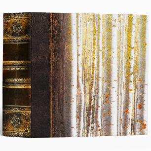 Classeur Livre magique antique fleuri de forêt