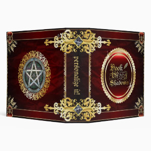 Classeur Livre médiéval rouge royal de sorcellerie des
