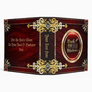 Classeur Livre médiéval rouge royal de sorcellerie des
