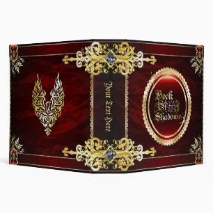 Classeur Livre médiéval rouge royal de sorcellerie des