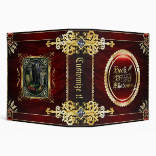 Classeur Livre médiéval rouge royal de sorcellerie des