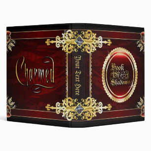 Classeur Livre médiéval rouge royal de sorcellerie des