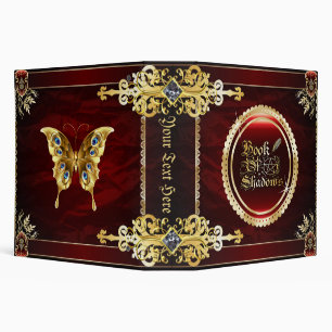 Classeur Livre médiéval rouge royal de sorcellerie des