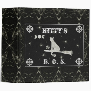 Classeur Livre noir et blanc de chat de Magick des ombres