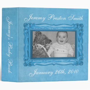 Classeur Livre personnalisé de bébé bleu