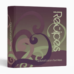Classeur Livre personnalisé de recette, remous pourpre de