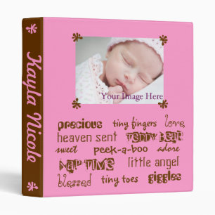 Classeur Livre rose de bébé de filles de chocolat