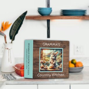 Classeur Livre Rustique Recette Cute Baking Bunny Personnal